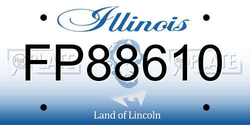FP88610 Illinois License Plate