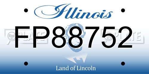 FP88752 Illinois License Plate