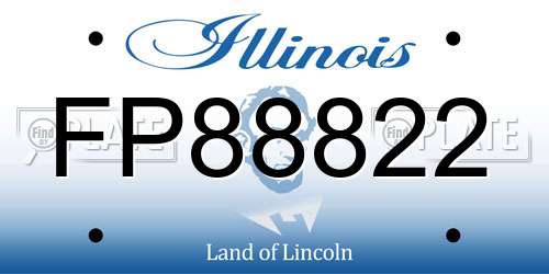 FP88822 Illinois License Plate