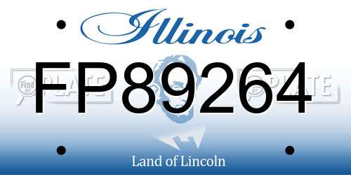 FP89264 Illinois License Plate