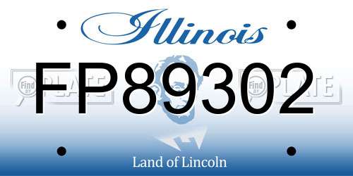 FP89302 Illinois License Plate