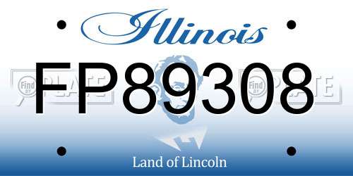FP89308 Illinois License Plate