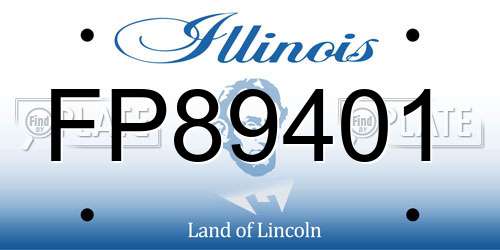 FP89401 Illinois License Plate