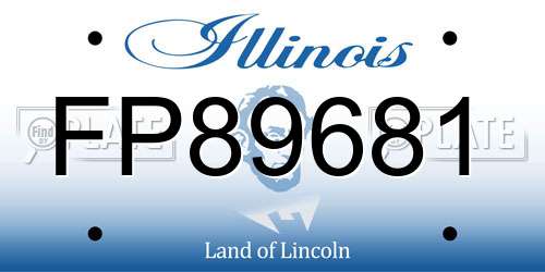 FP89681 Illinois License Plate