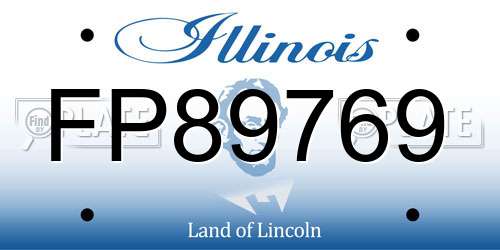 FP89769 Illinois License Plate