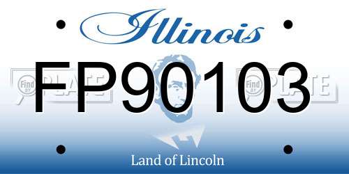 FP90103 Illinois License Plate
