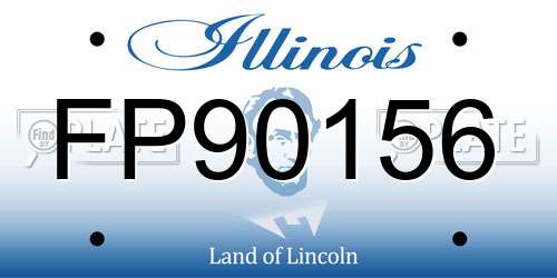 FP90156 Illinois License Plate
