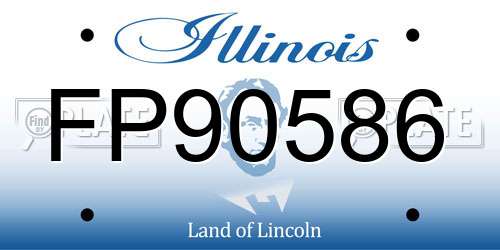 FP90586 Illinois License Plate
