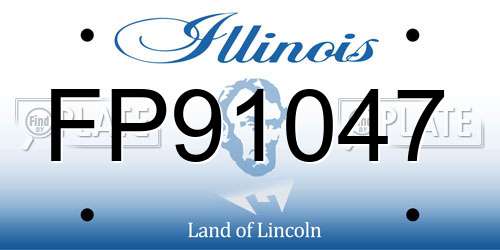 FP91047 Illinois License Plate