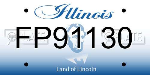 FP91130 Illinois License Plate