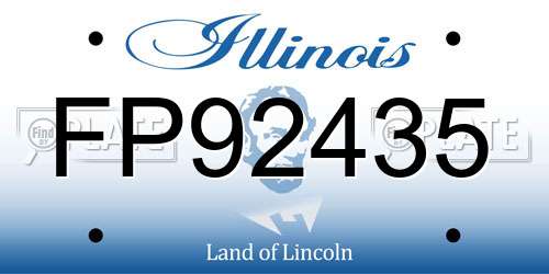 FP92435 Illinois License Plate