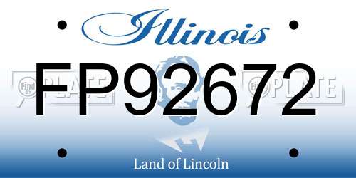 FP92672 Illinois License Plate