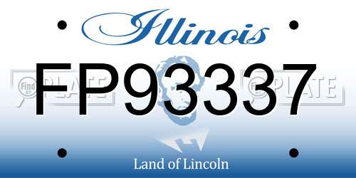 FP93337 Illinois License Plate