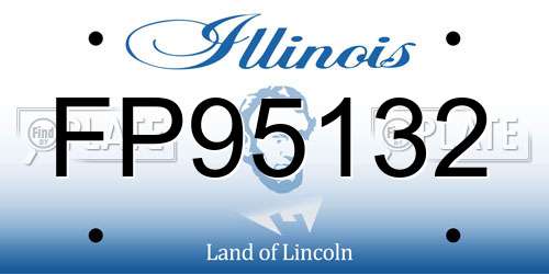 FP95132 Illinois License Plate