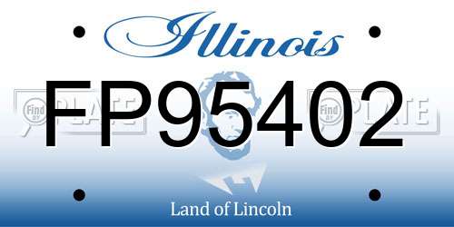 FP95402 Illinois License Plate