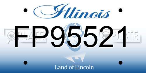 FP95521 Illinois License Plate