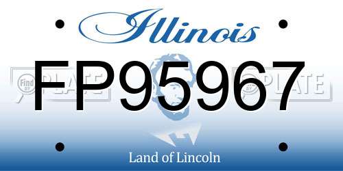 FP95967 Illinois License Plate