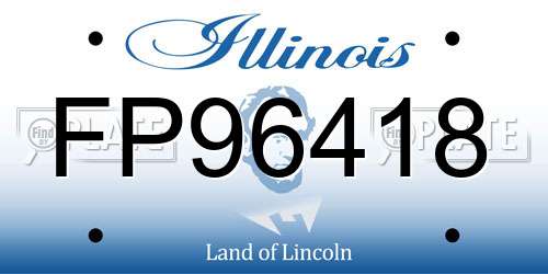 FP96418 Illinois License Plate