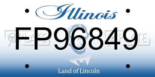 FP96849 Illinois License Plate