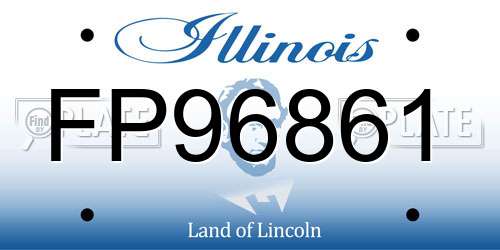 FP96861 Illinois License Plate