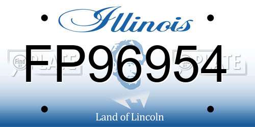 FP96954 Illinois License Plate