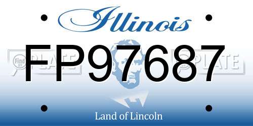 FP97687 Illinois License Plate