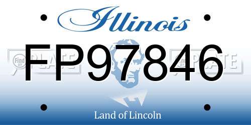 FP97846 Illinois License Plate