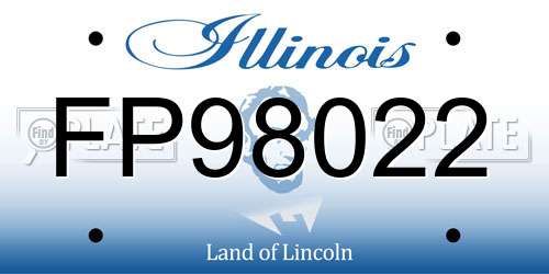 FP98022 Illinois License Plate