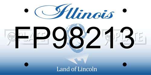 FP98213 Illinois License Plate