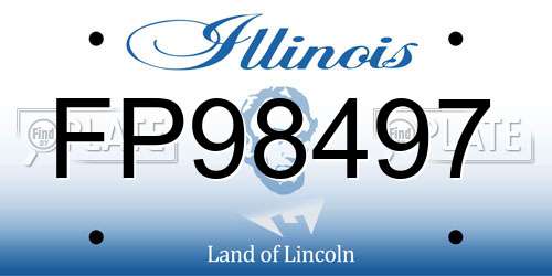 FP98497 Illinois License Plate