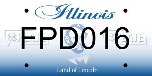 FPD016 Illinois License Plate