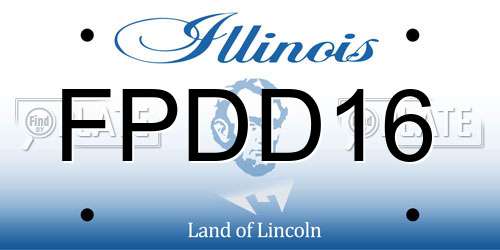 FPDD16 Illinois License Plate