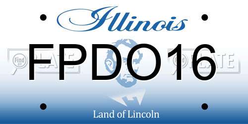 FPDO16 Illinois License Plate