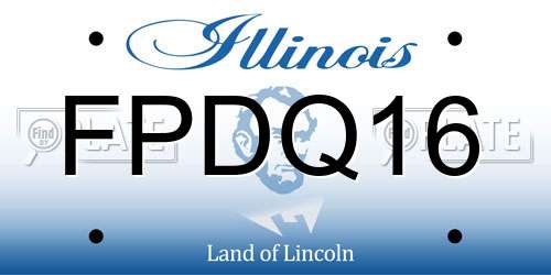 FPDQ16 Illinois License Plate
