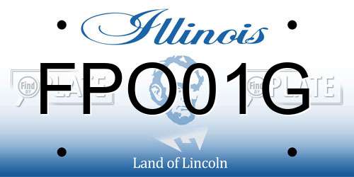FPO01G Illinois License Plate