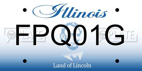FPQ01G Illinois License Plate