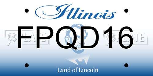FPQD16 Illinois License Plate