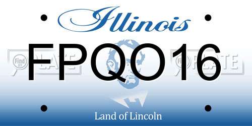 FPQO16 Illinois License Plate