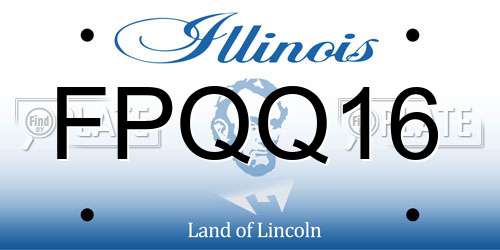 FPQQ16 Illinois License Plate