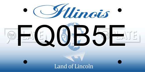 FQ0B5E Illinois License Plate