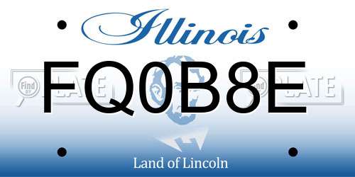 FQ0B8E Illinois License Plate