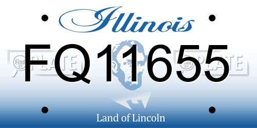 FQ11655 Illinois License Plate