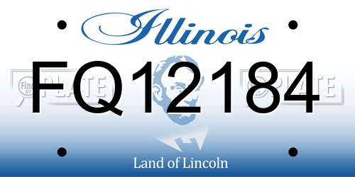 FQ12184 Illinois License Plate