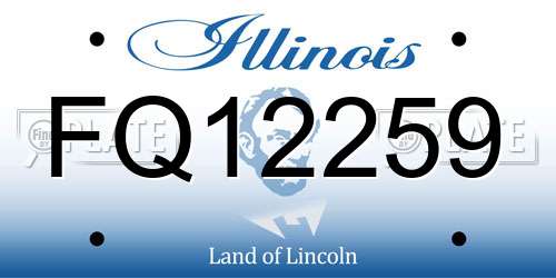 FQ12259 Illinois License Plate