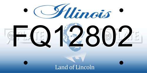 FQ12802 Illinois License Plate
