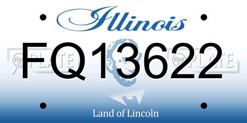 FQ13622 Illinois License Plate