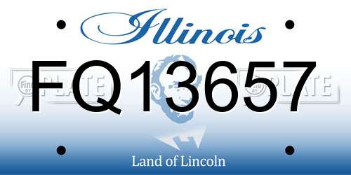 FQ13657 Illinois License Plate