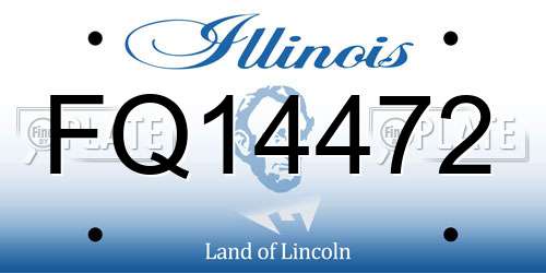 FQ14472 Illinois License Plate