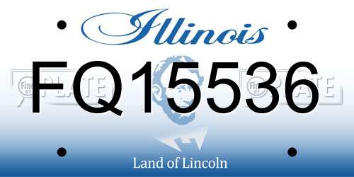 FQ15536 Illinois License Plate