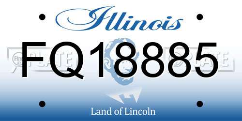 FQ18885 Illinois License Plate